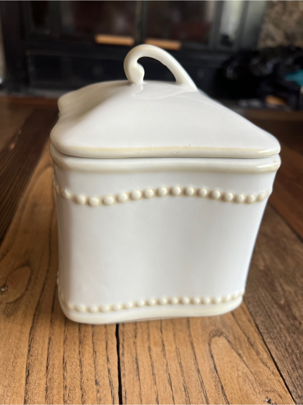 PRINCESS HOUSE • Pavillion Canister with Lid off-white cream Ceramic Vintage